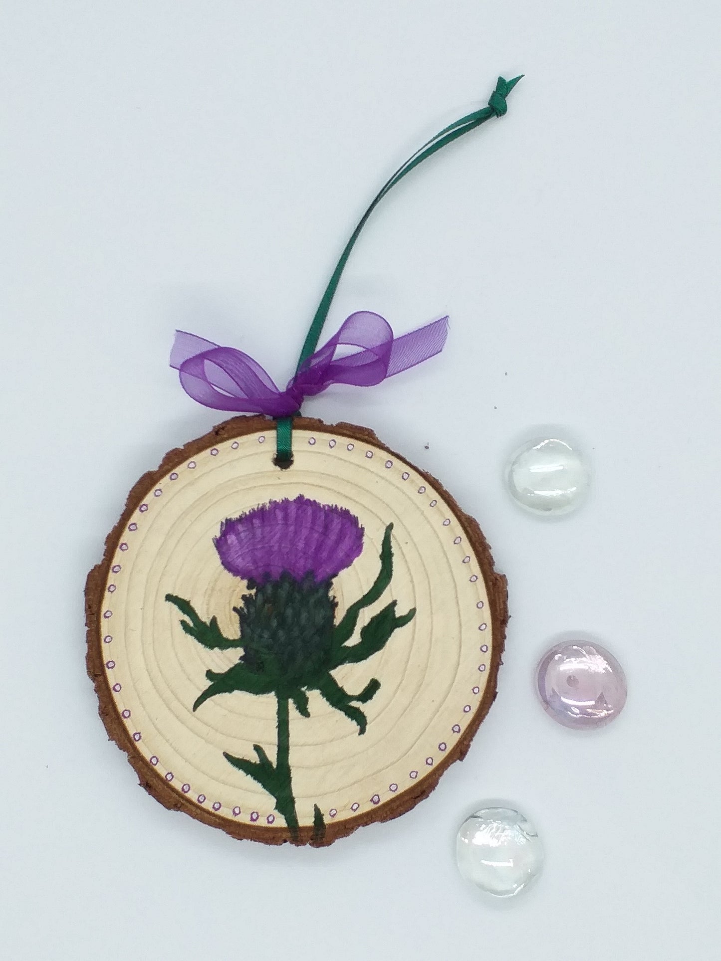 Wood Slice - Scottish Thistle