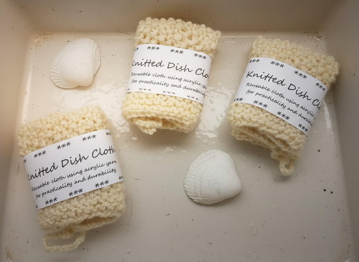 Hand Knitted Reusable Dish Cloth