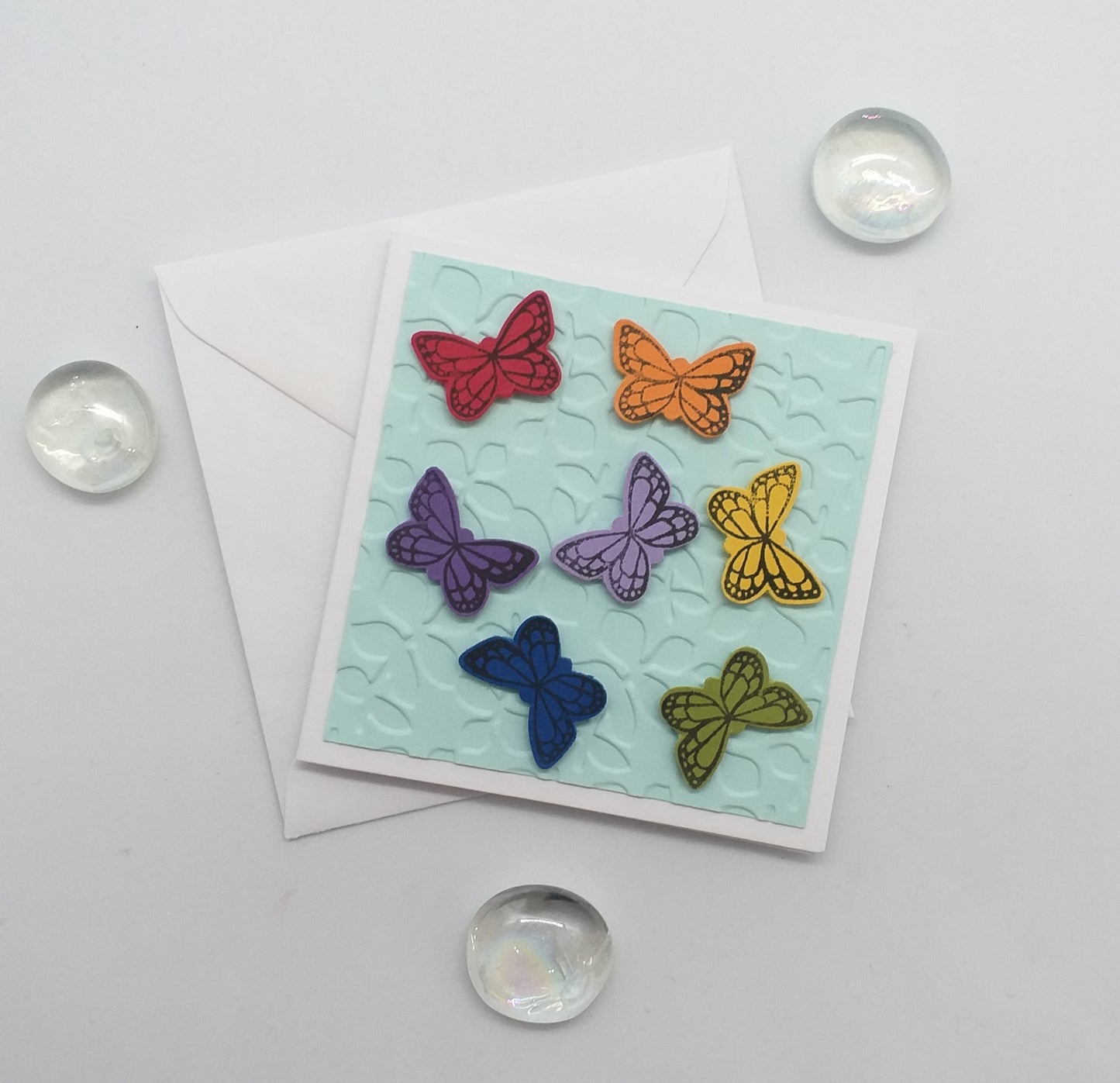 Set of Four Rainbow Butterflies Cards
