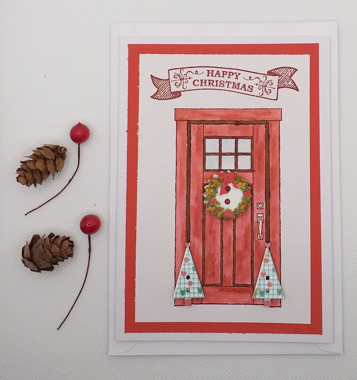 Front Door Button Christmas Card