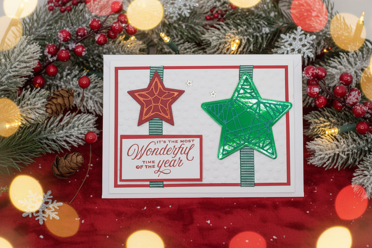 Most Wonderful Time Christmas Card - Red