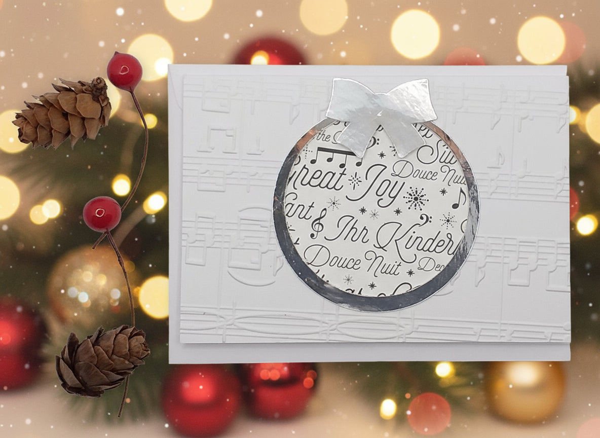 Musical Joy Bauble Christmas Card