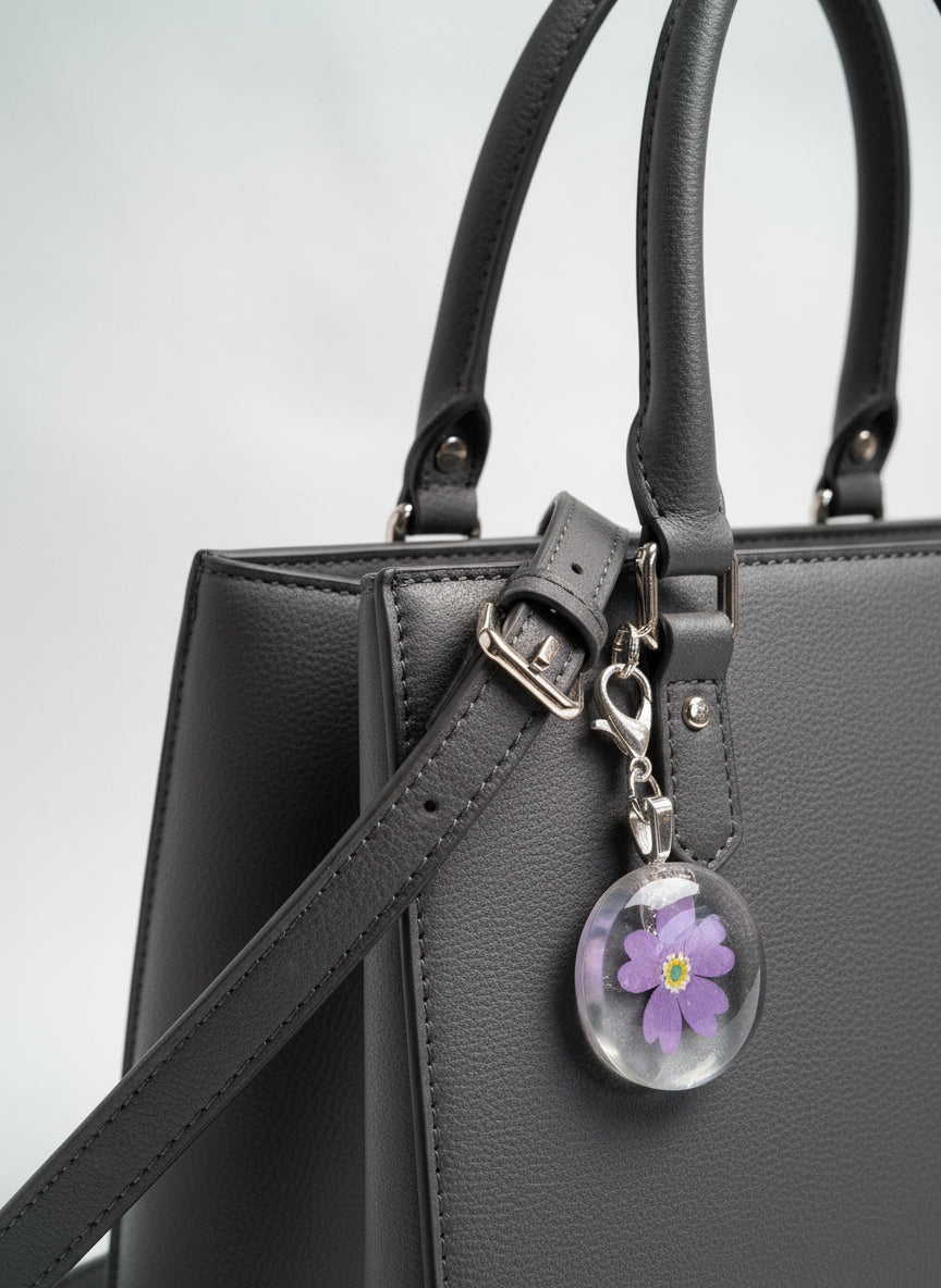 Hand Painted Glass Bag Charms - Choice of Designs