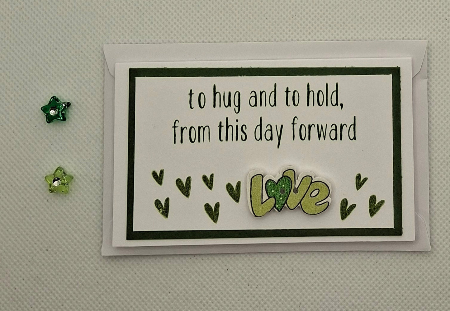 To Have and to Hold - Wee Love Button Card - Choice of Colours