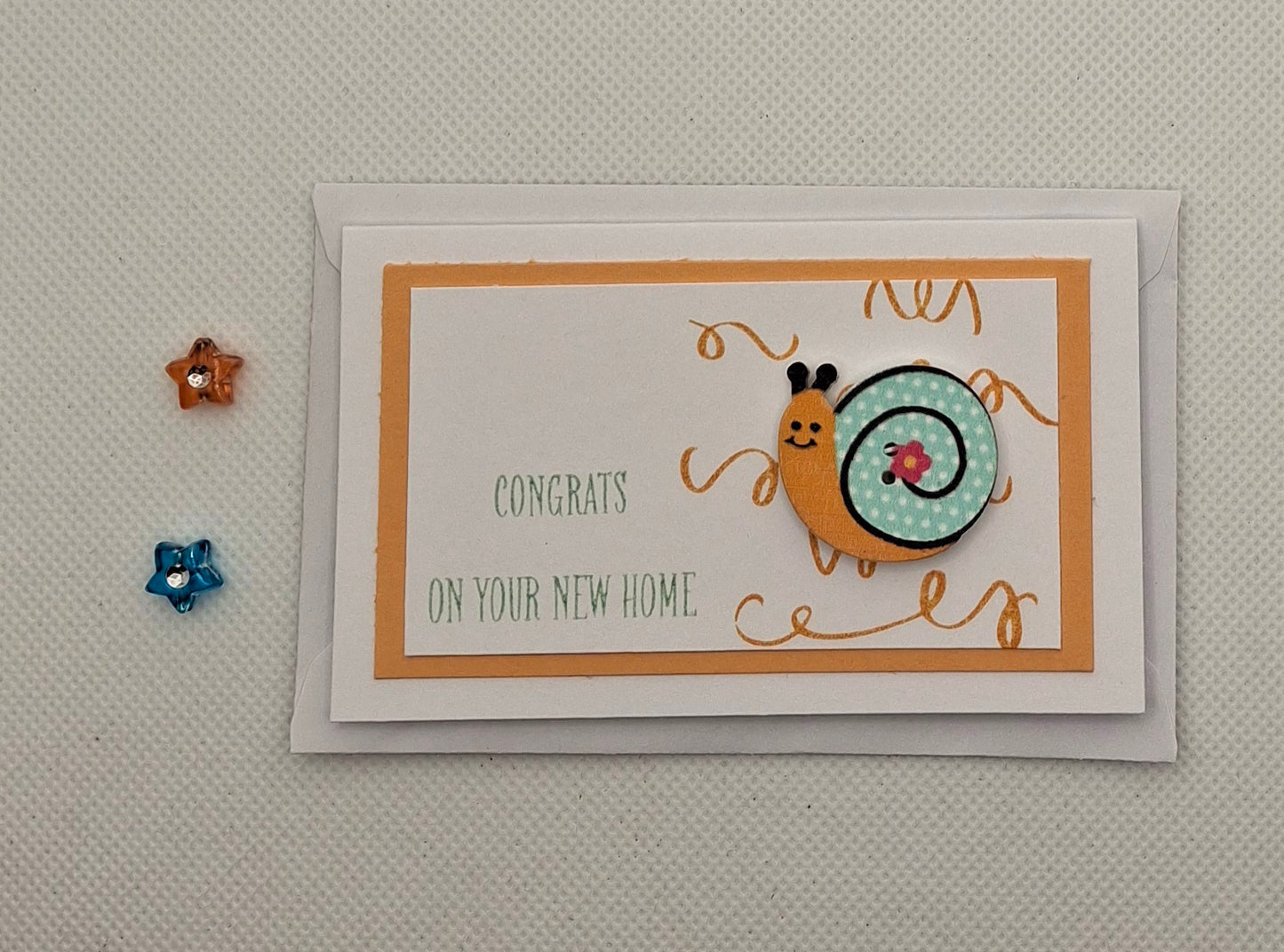 Congrats on your New Home - Wee Snail Button Card - Choice of 4 Colours