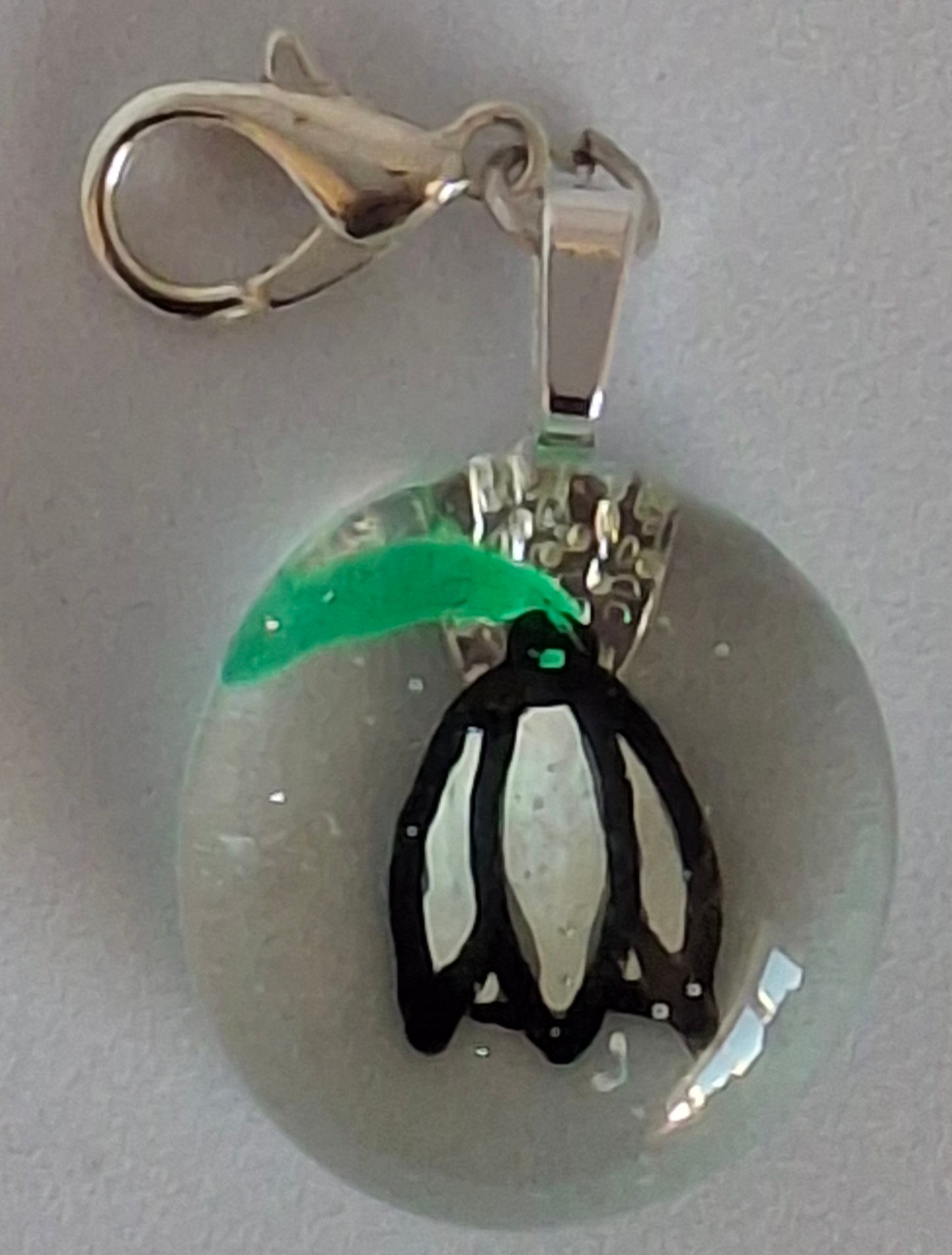 Hand Painted Glass Bag Charms - Choice of 3 Designs