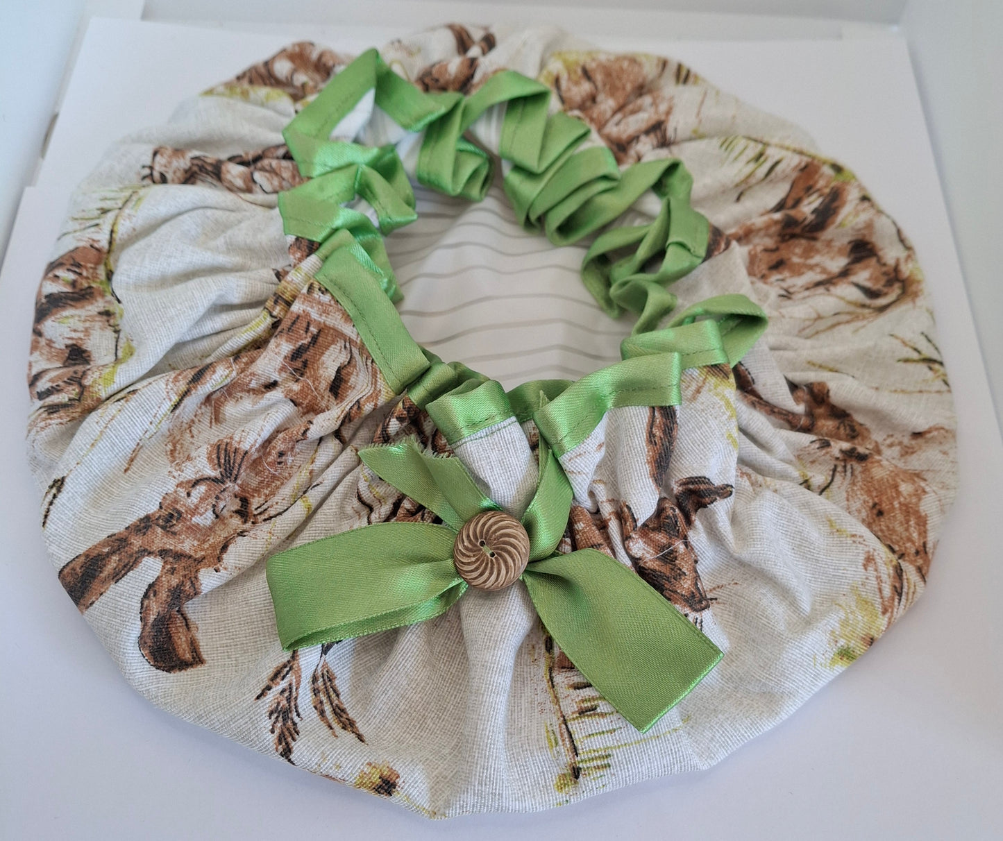 Shower Cap - Hares - Green Trim