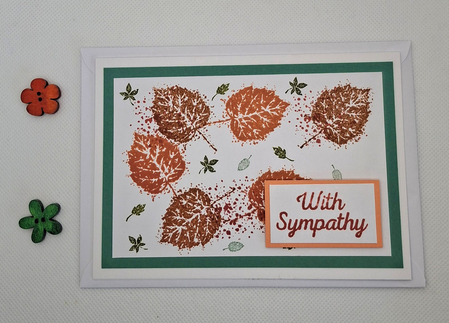With Sympathy Card - Leaves