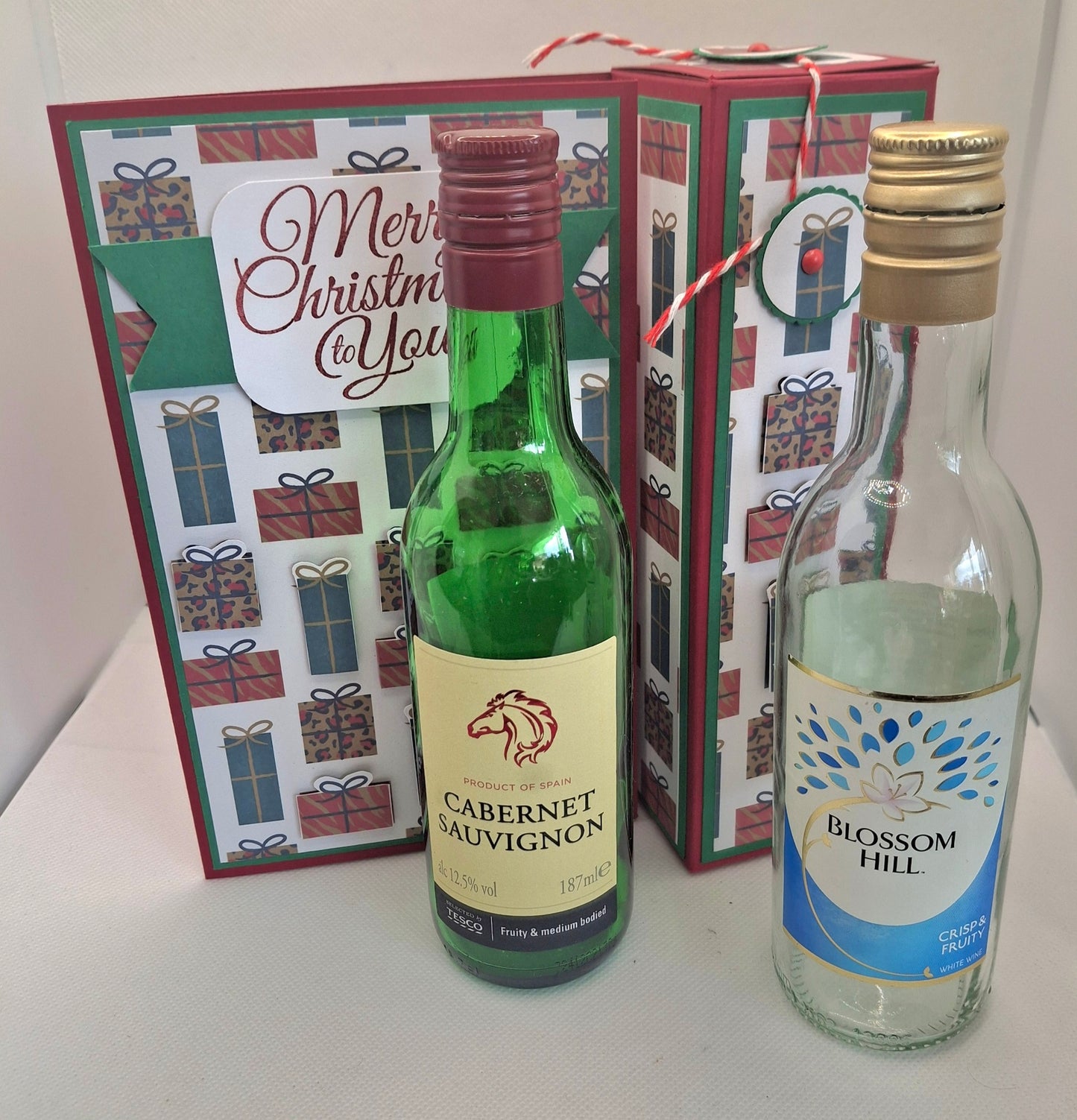 Christmas Gift Parcels Wine Bottle Gift Card