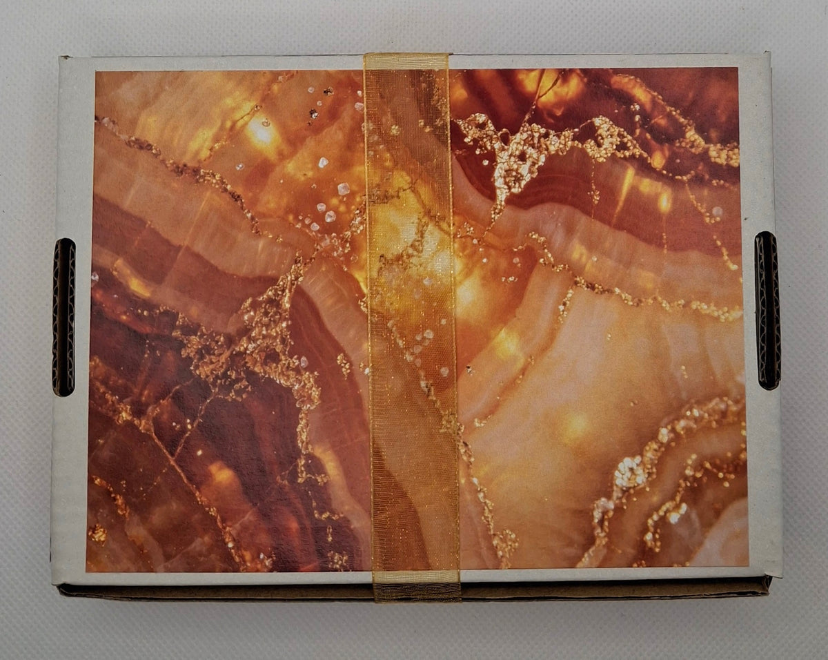 Copper & Gold Christmas Divine Chocolate Gift Box - 4 Bars & 6 Minis