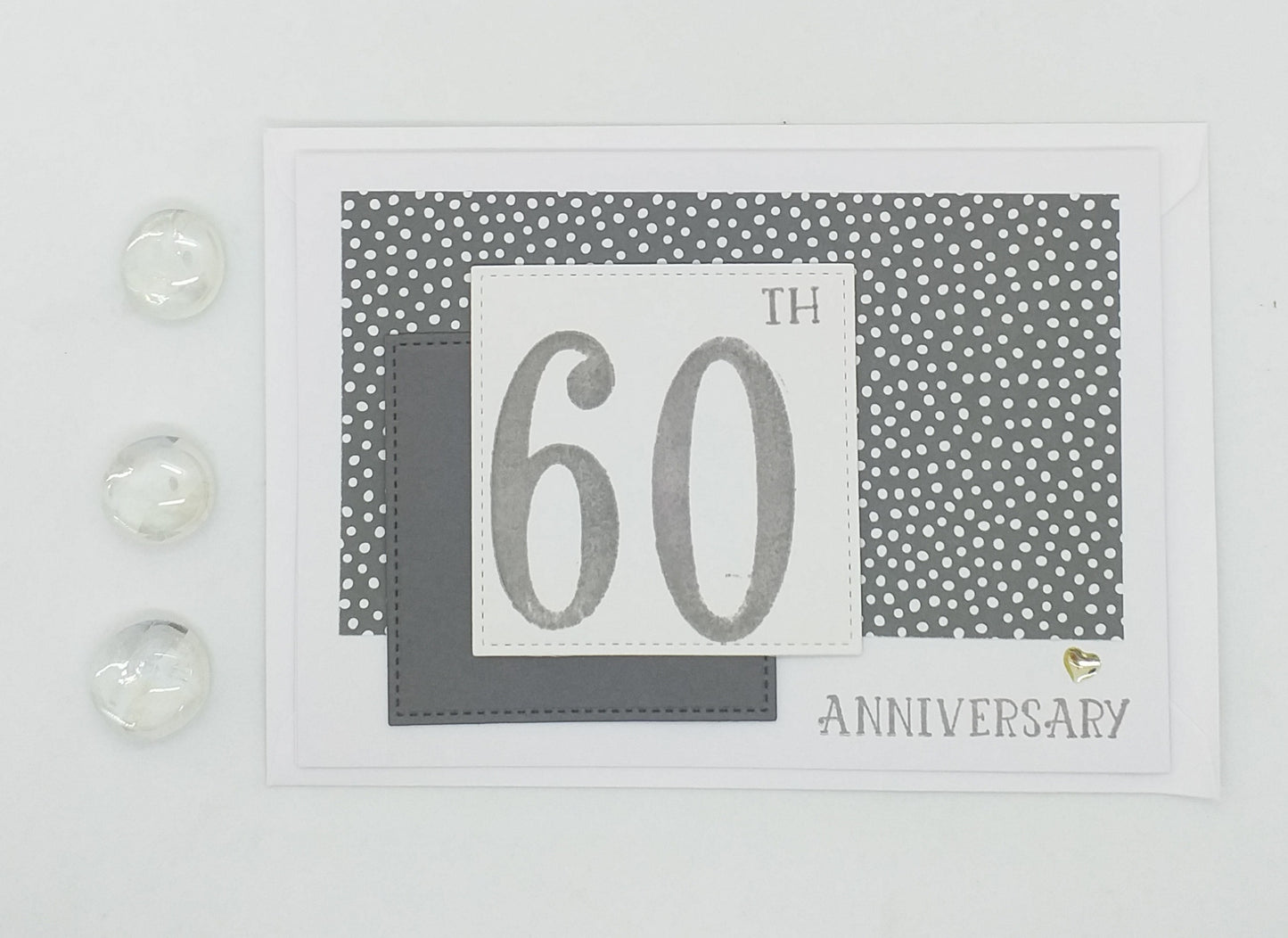 60th Anniversary Card - Polka Dot