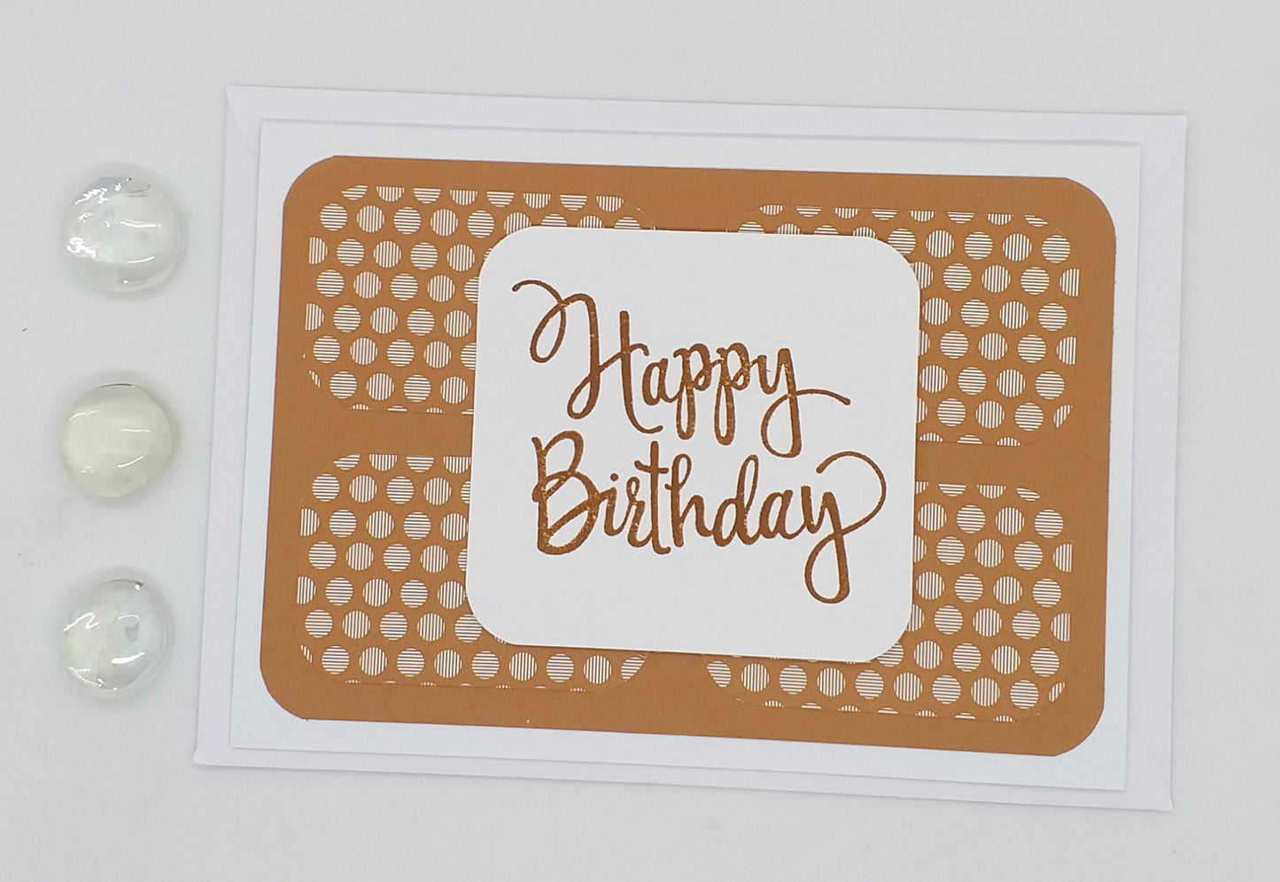 Birthday card with colorful balloons and streamers in the background