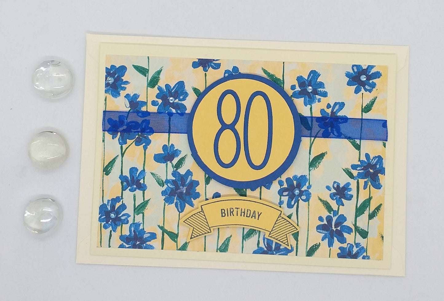 80th Birthday Floral Card