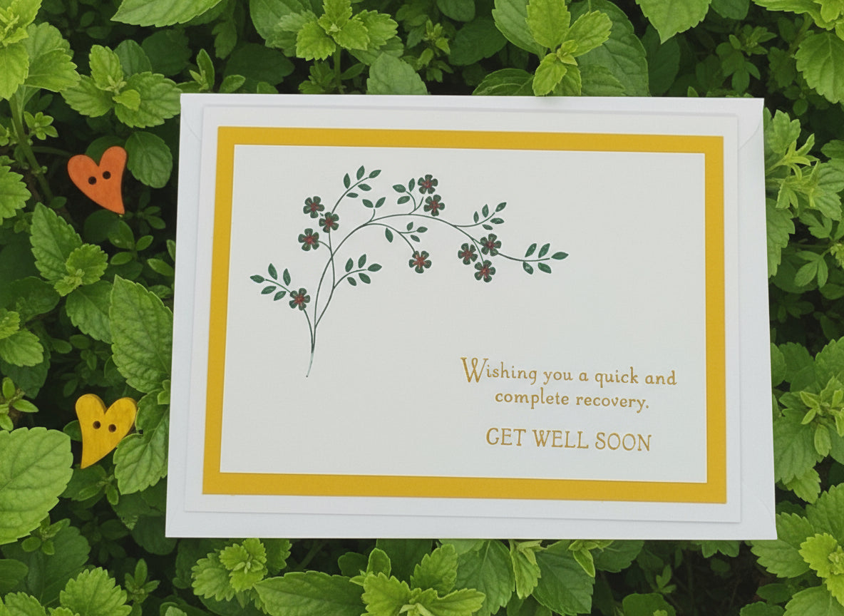 Get Well Soon Card - Choice of 3 Colours