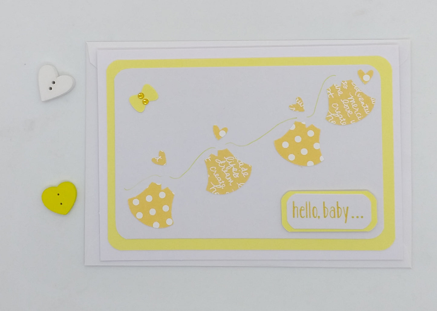 Baby Clothes on Line Card - Choice of 4 Colours
