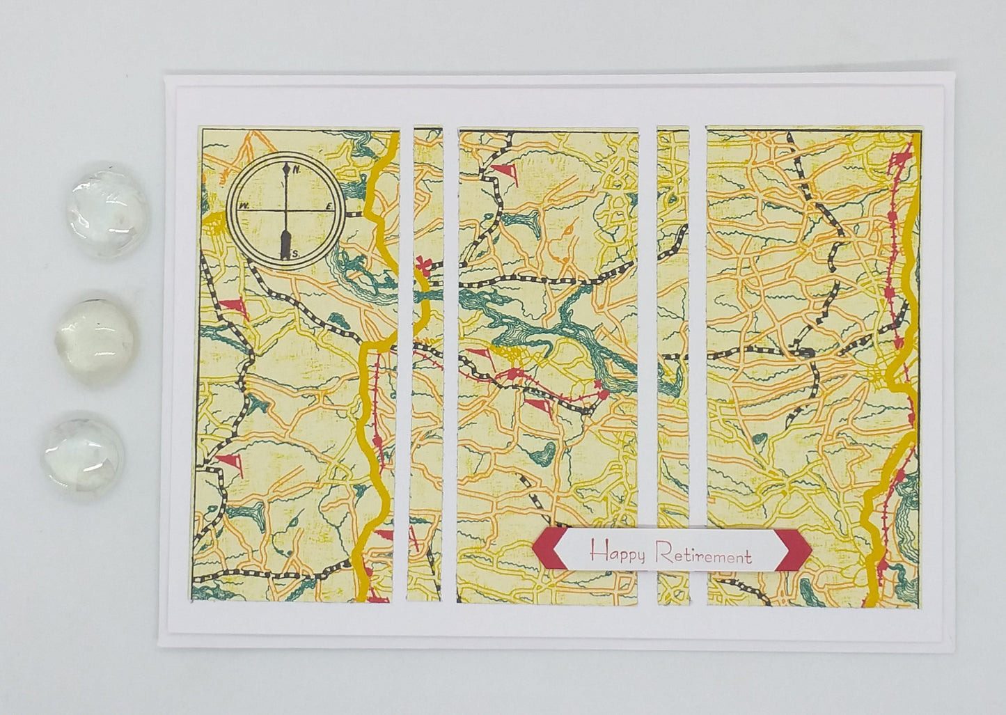 Large Happy Retirement Card - Maps