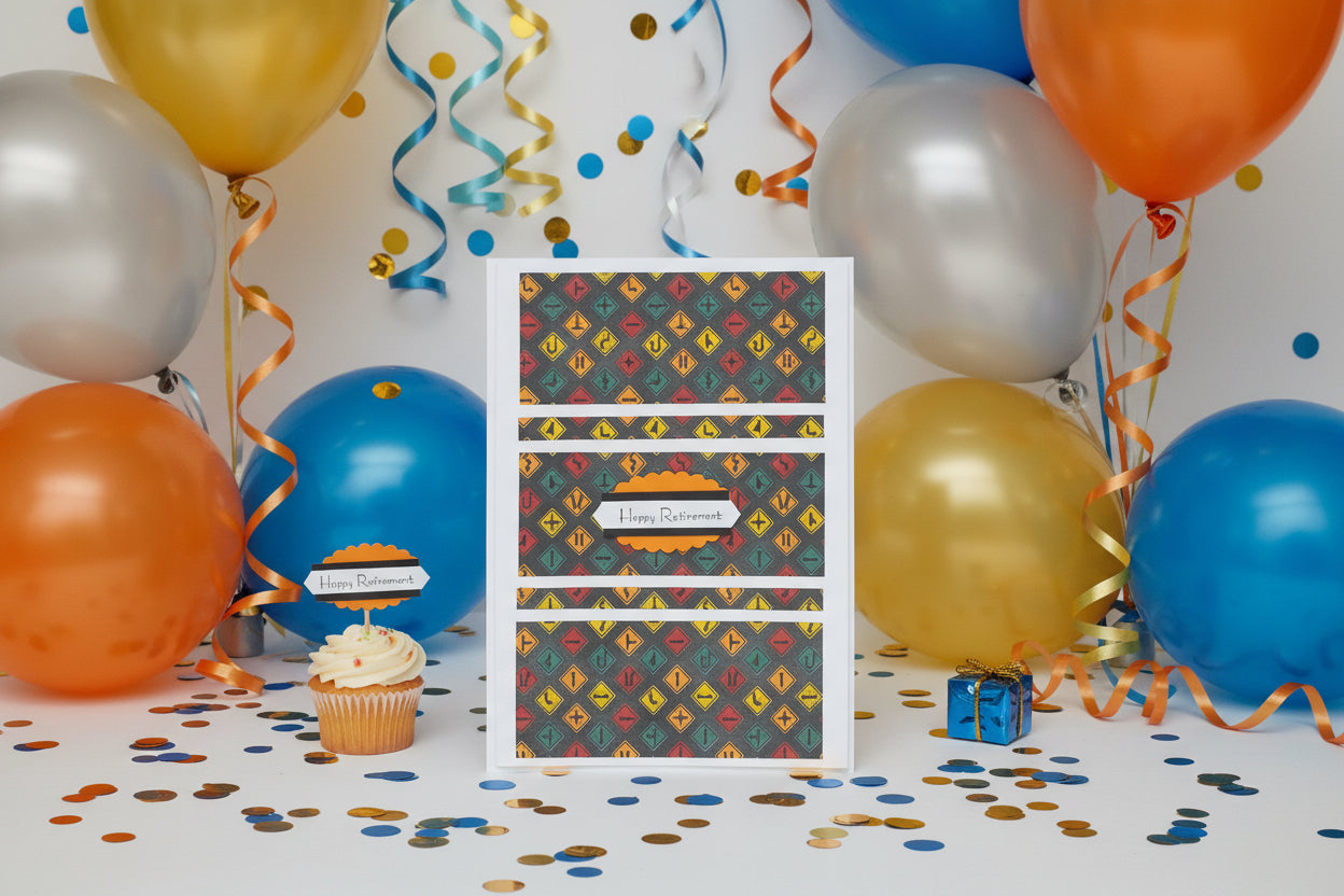 Large Happy Retirement Card - Bright Signs