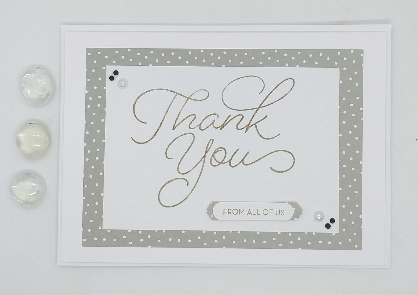 Large Thank You Card - Silver
