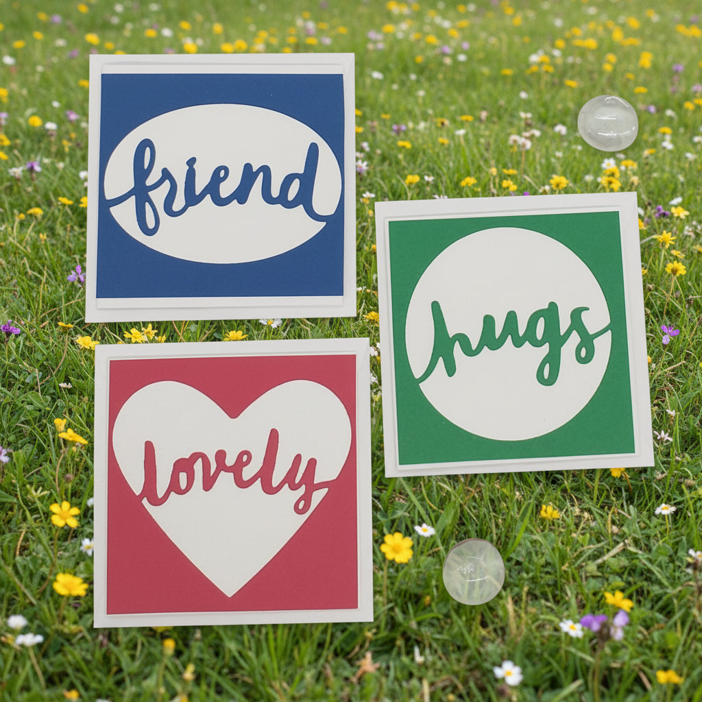 Mini Outline Statement Notelets - Set of 3