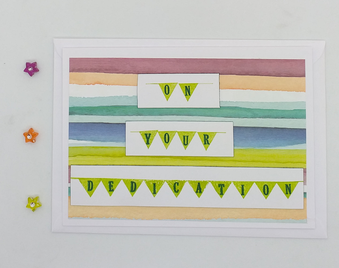 On Your Dedication Card - Stripy