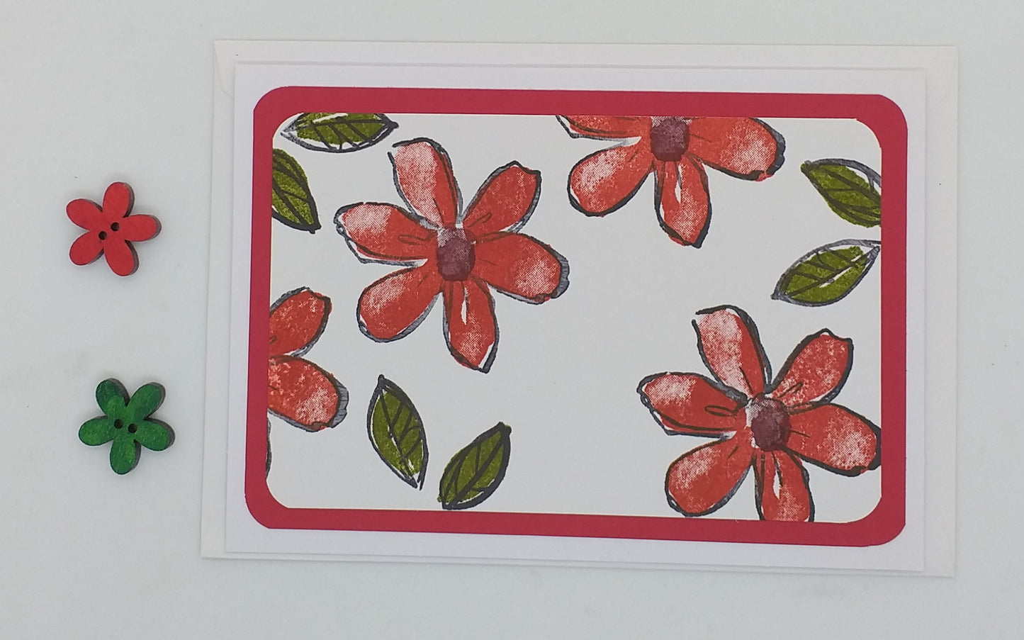 Simple Flowers Card - Choice of 5 Colours