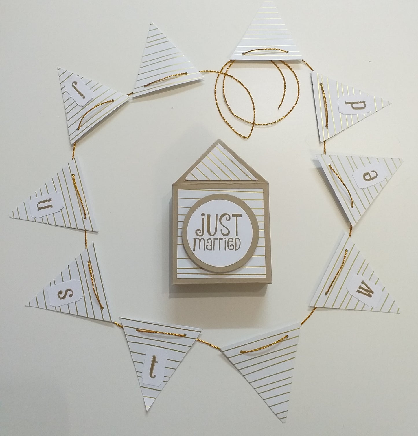 Mini Just Wed Banner in a Box - Choice of 2 Colours
