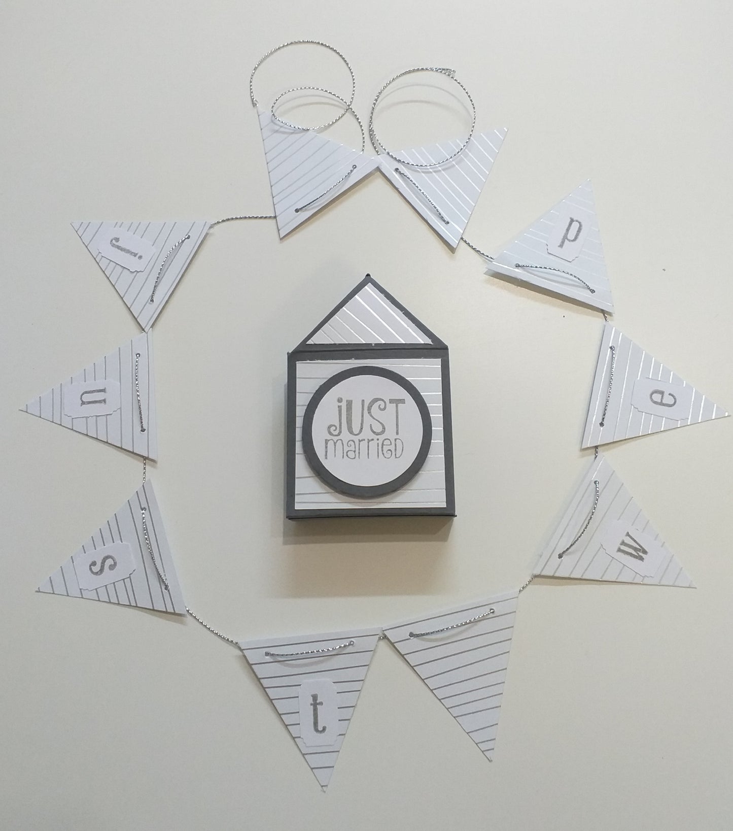 Mini Just Wed Banner in a Box - Choice of 2 Colours
