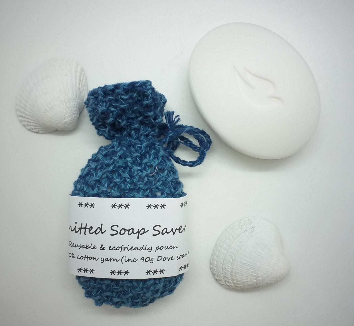 Knitted Soap Saver - 100% Cotton - Choice of Colours