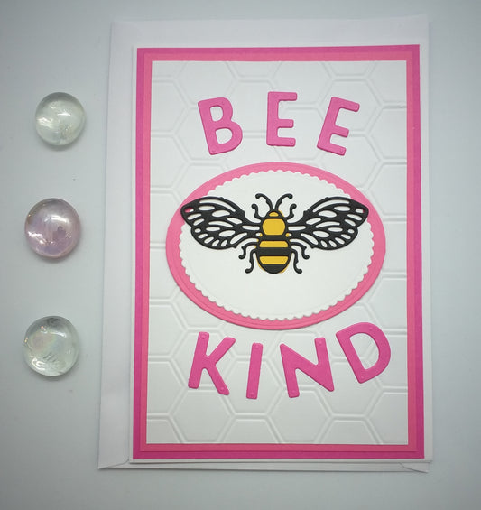 Bee Kind Card - Choice of 4 Colours