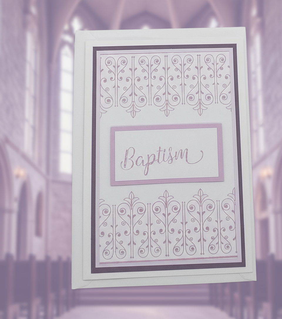 Baptism Card - Choice of 3 Colours