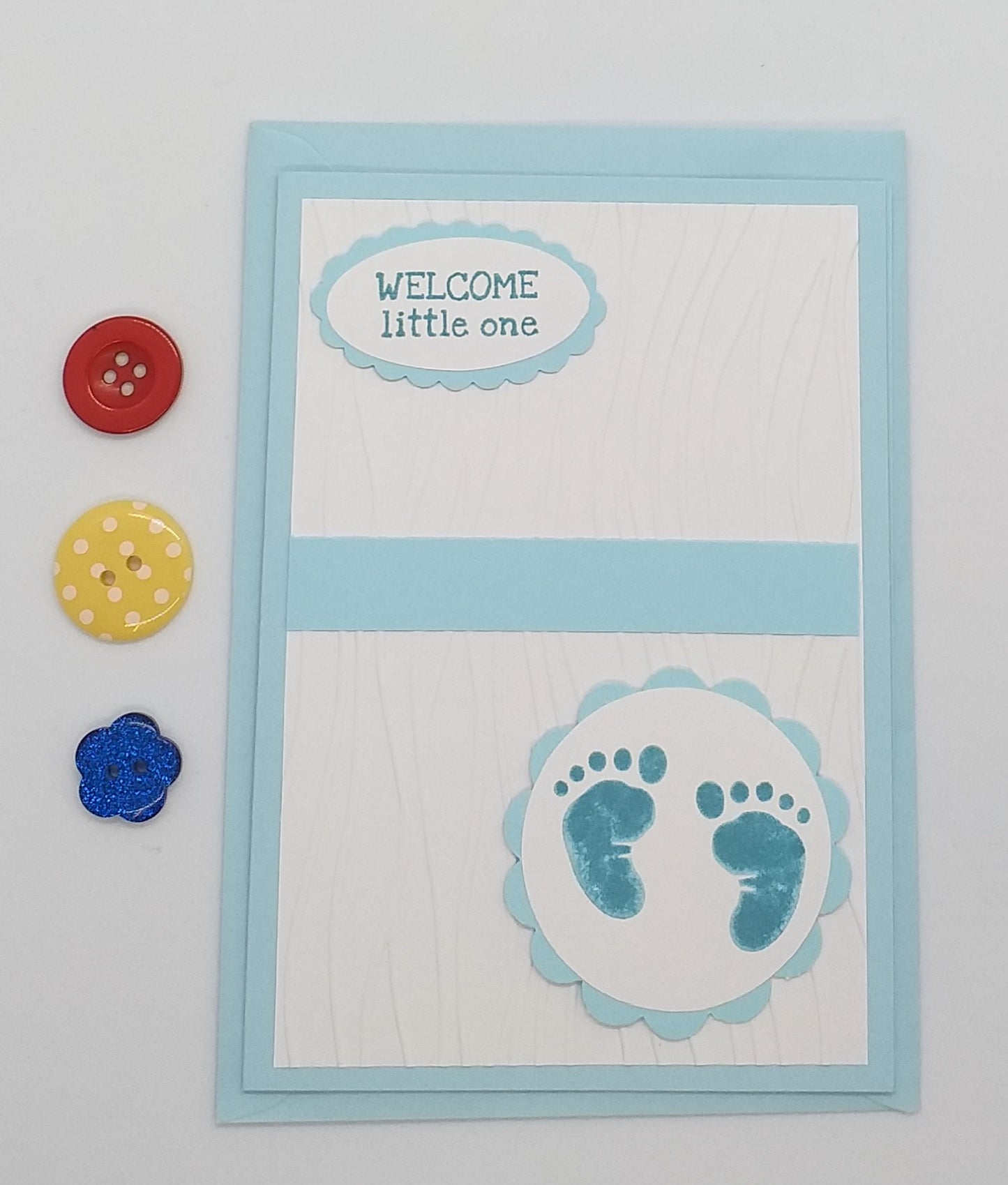 Welcome Little One Baby Card - Choice of 5 Colours