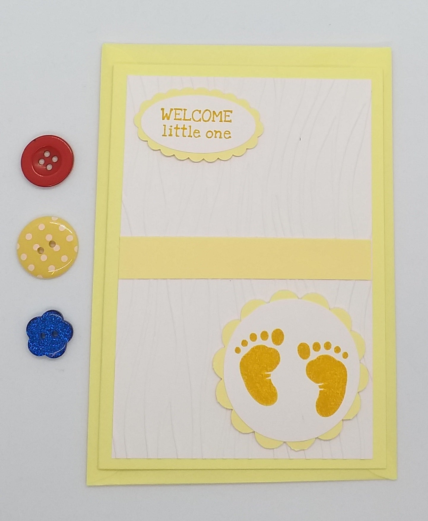 Welcome Little One Baby Card - Choice of 5 Colours