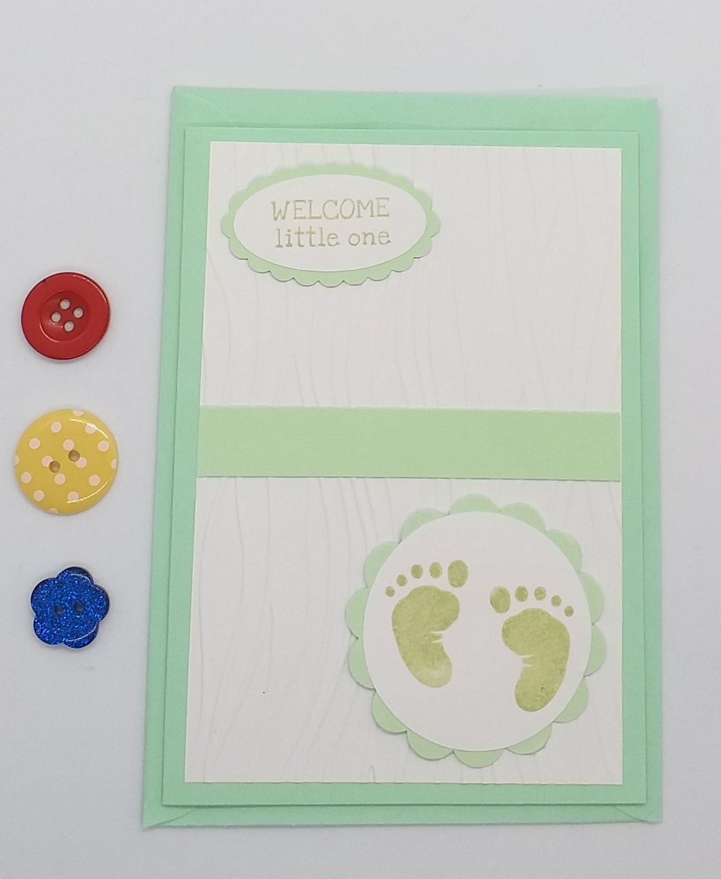 Welcome Little One Baby Card - Choice of 5 Colours