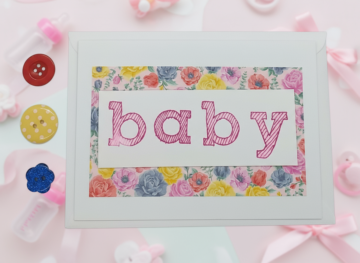 Baby Card - Choice of 2 Colours