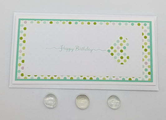 Slimline Happy Birthday Heart Card