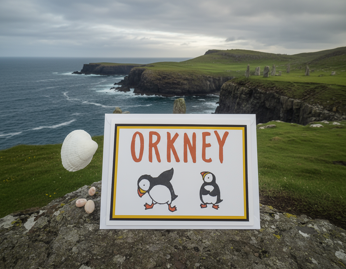 Orkney Puffin Card