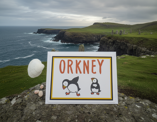 Orkney Puffin Card