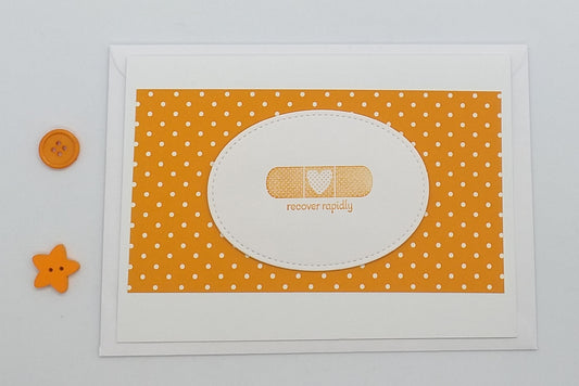 Recover Rapidly Get Well Card - Choice of Four Colours