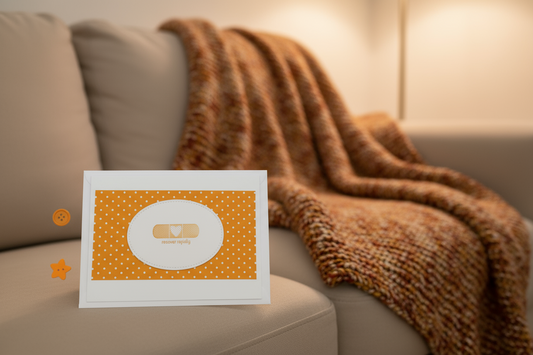 Recover Rapidly Get Well Card - Choice of Four Colours