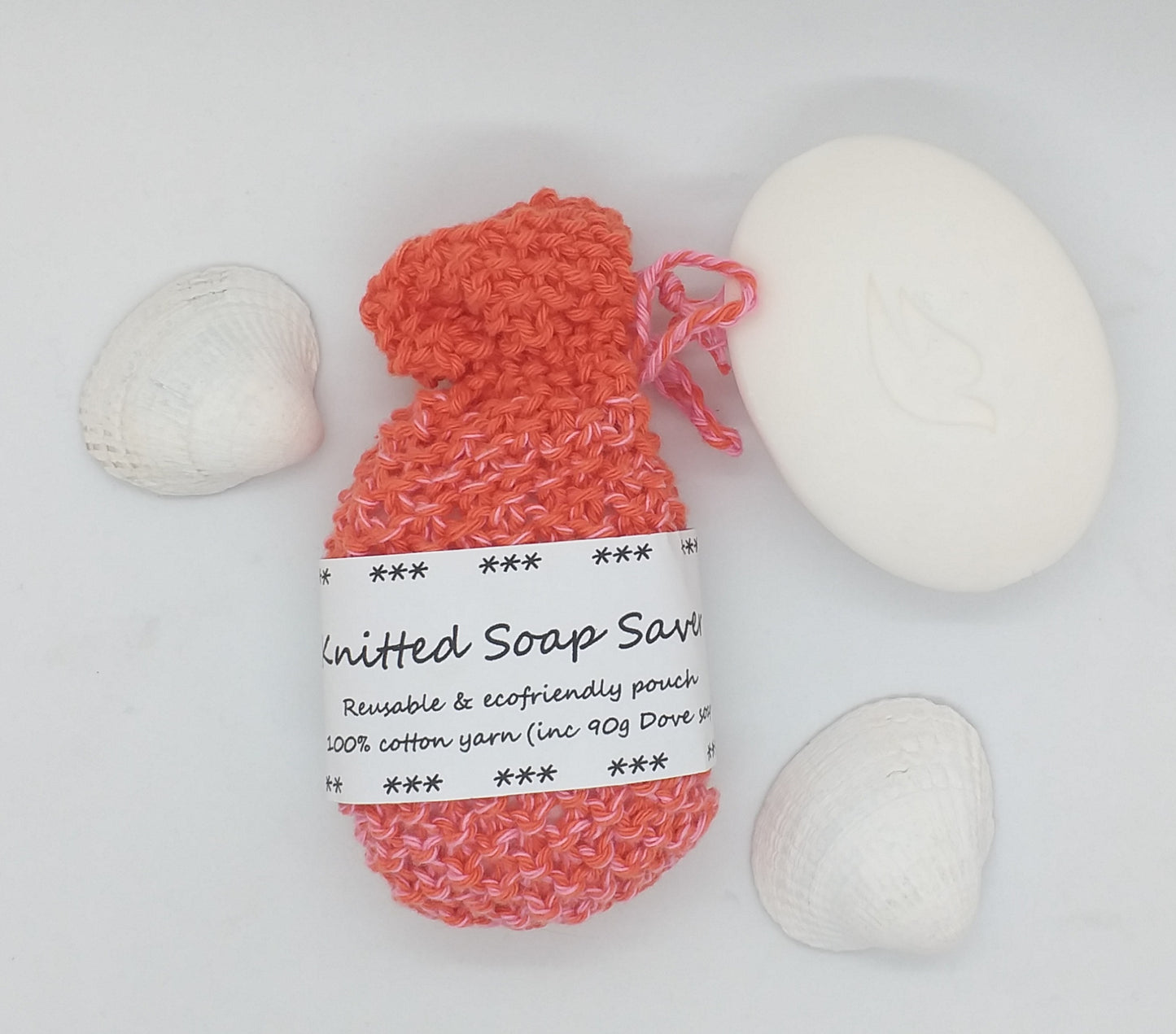 Knitted Soap Saver - 100% Cotton - Choice of Colours