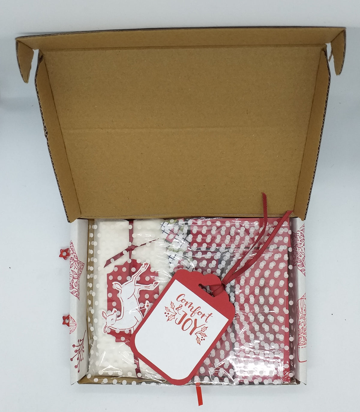 Red Comfort & Joy Christmas Gift Box