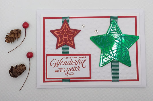 Most Wonderful Time Christmas Card - Red