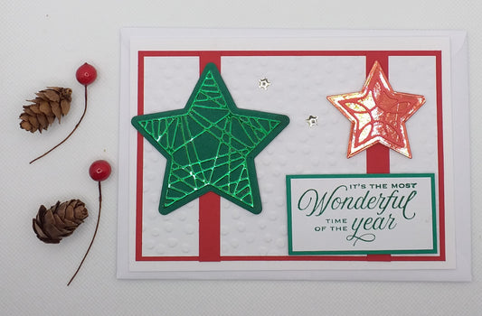 Most Wonderful Time Christmas card - Green