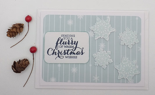 Flurry of Warm Wishes Christmas Card