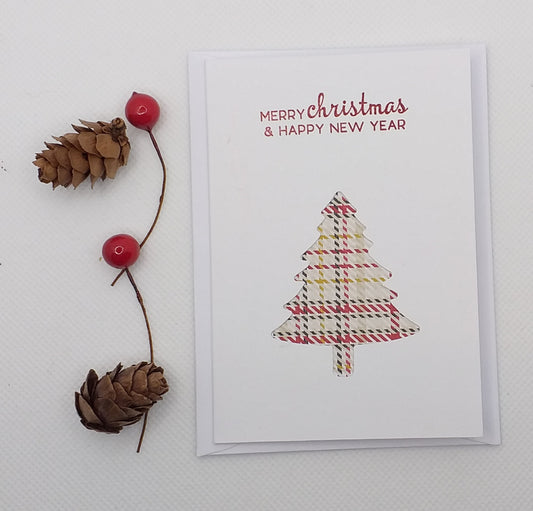 Tartan Christmas Tree Christmas Card