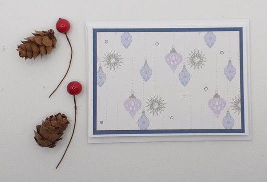Hanging Baubles Christmas Card