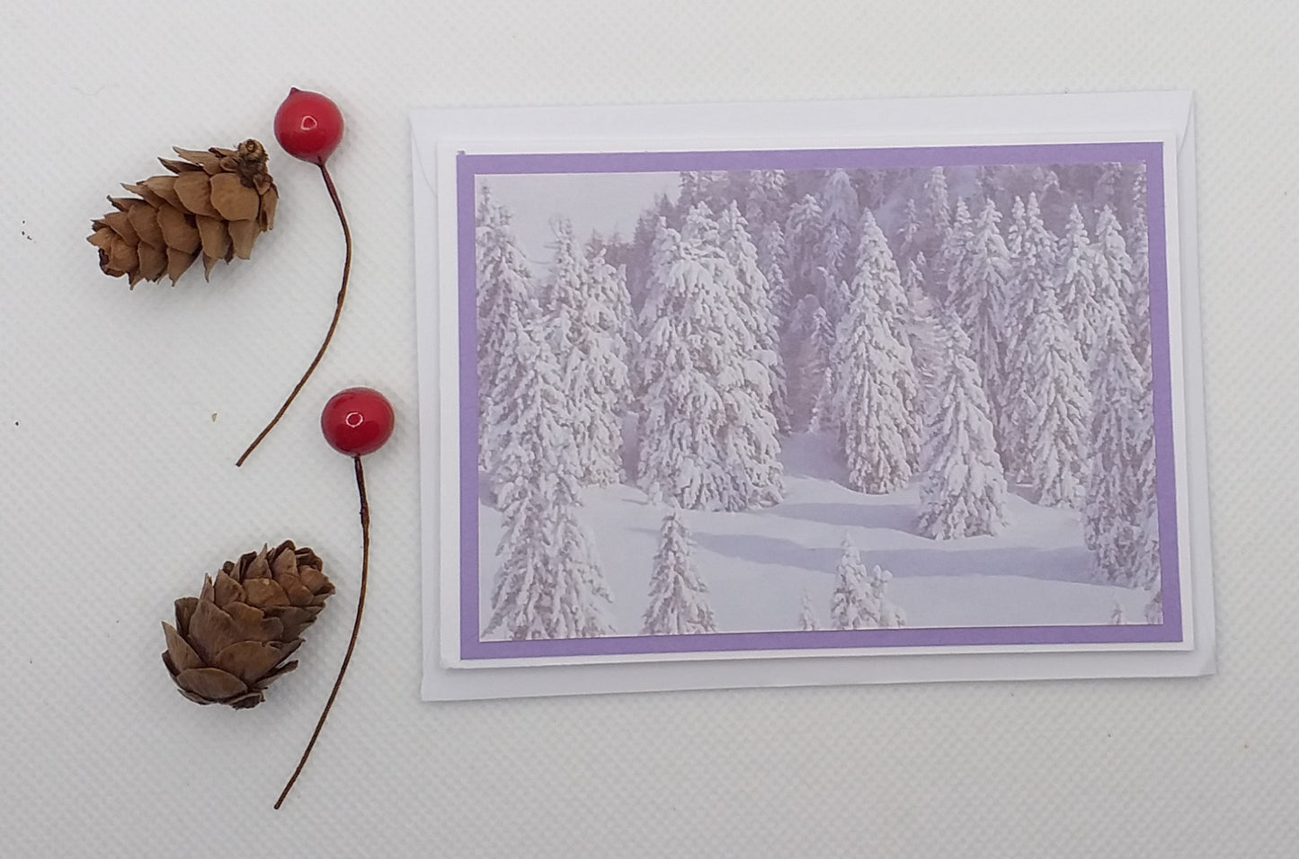 Snowy Tree Scene Christmas Card