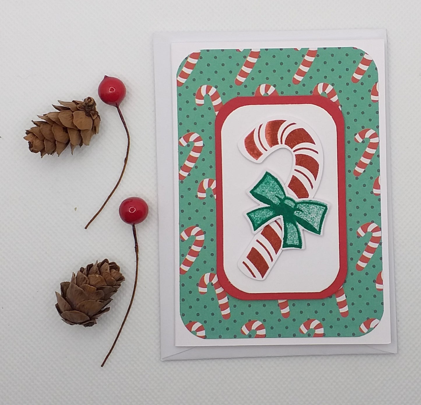 Candy Cane Layered Christmas Card