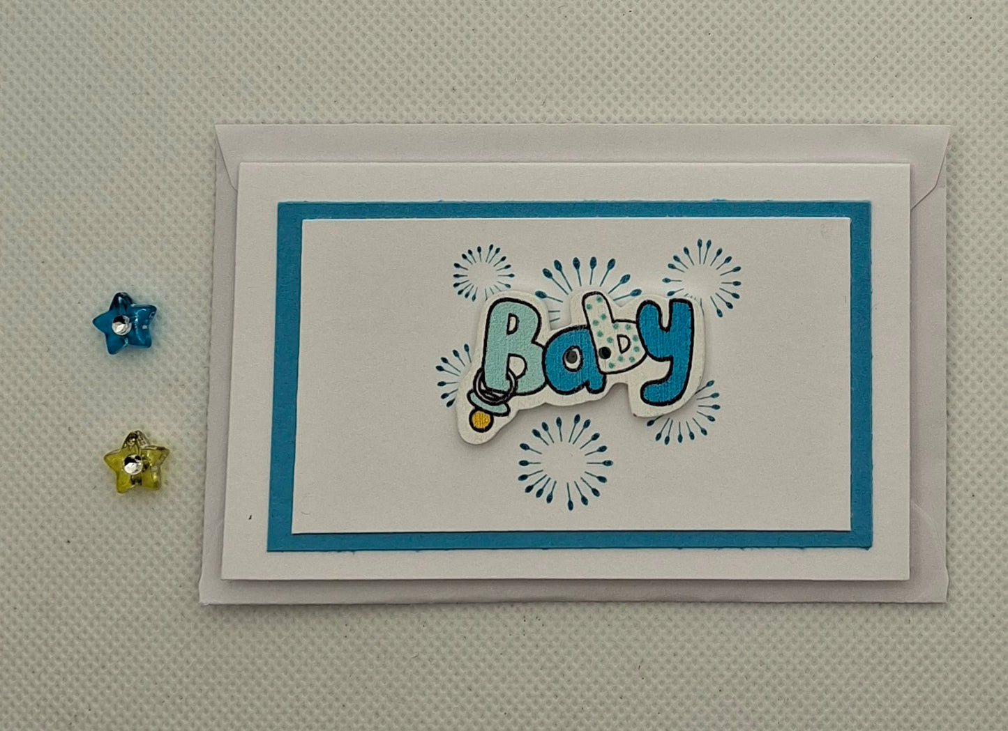 Baby - Wee Baby Button Card - Choice of 5 colours