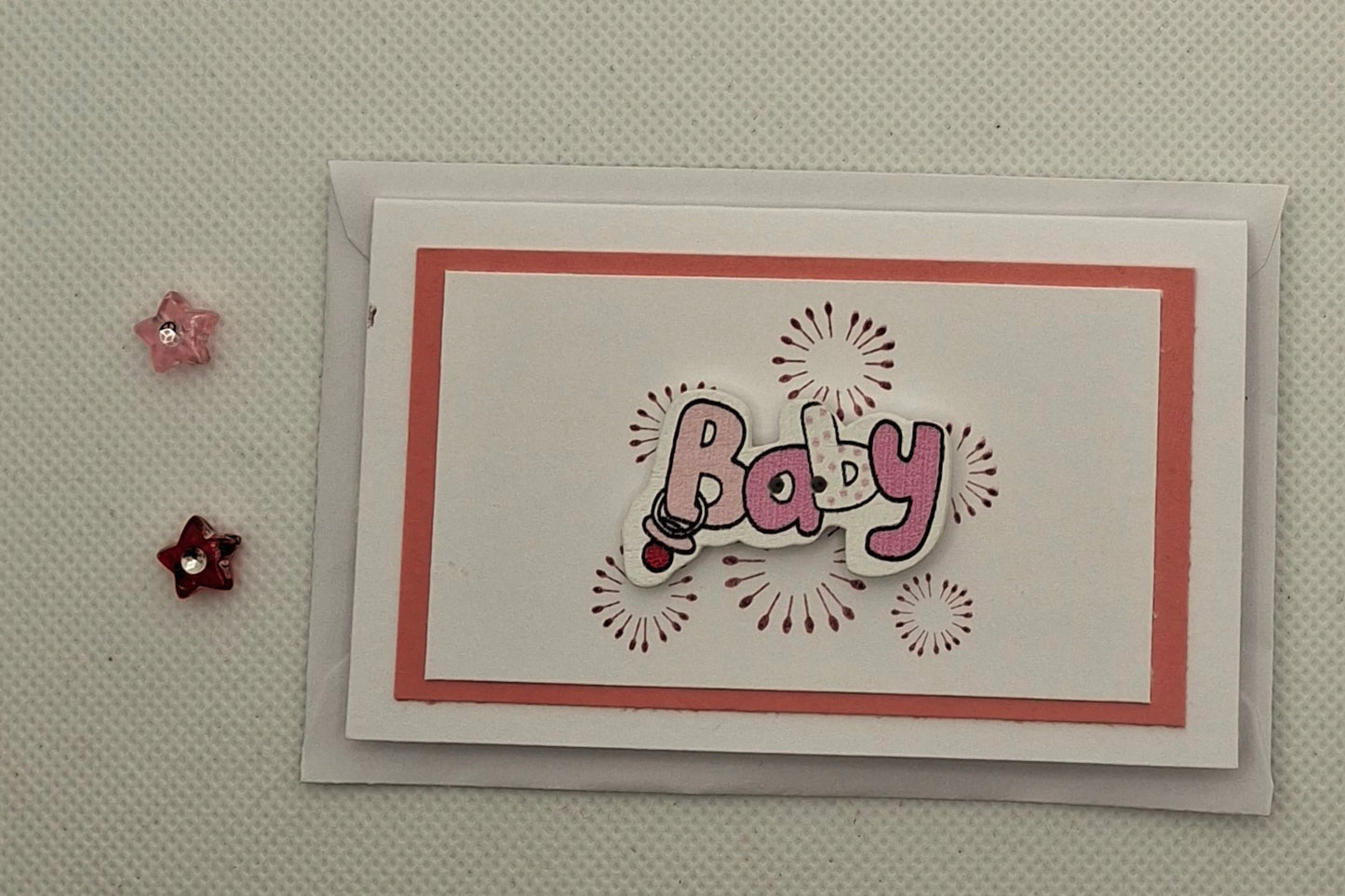 Baby - Wee Baby Button Card - Choice of 5 colours